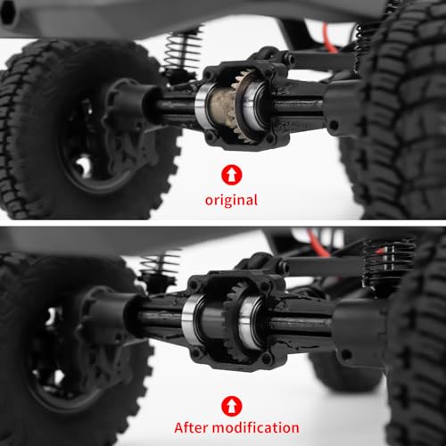 12/20T Overdrive Steel Axle Gear Set for 1/24 FMS FCX24 FCX18 | RC Crawler Upgrade Parts - size: 12/20T