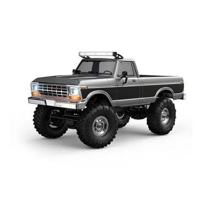 1/16 RC Crawler Pickup Truck, 2.4G Full-Proportional HB-R1612 RC Rock Crawler Pickup with Lights, 4WD 10KM/H Remote Control Crawler Truck for Adults, Collectible Gift - color: Black