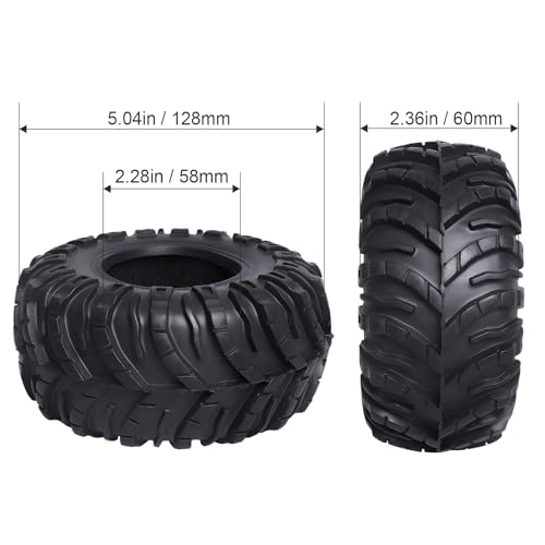 HobbyPark 2.2 Mud Tires Crawler Tyres fit 2.2 Beadlock Wheels for Traxxas TRX4 Axial SCX10 II III Redcat Gen8 Gen7 Everest 10 Rock Crawling with Foam, 4Pcs