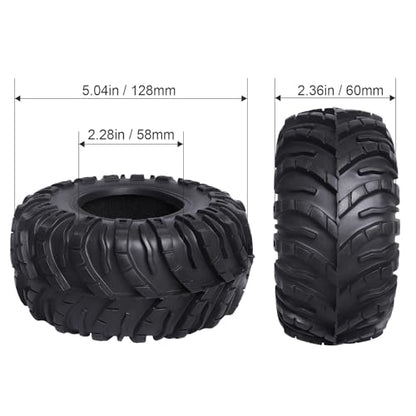HobbyPark 2.2 Mud Tires Crawler Tyres fit 2.2 Beadlock Wheels for Traxxas TRX4 Axial SCX10 II III Redcat Gen8 Gen7 Everest 10 Rock Crawling with Foam, 4Pcs