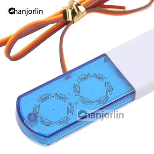1/10 RC Car Simulation Police Lights Multi-Function Flash LED Lamp Nine Flashing Light Modes for 1/8 Crawler Off Road Rally Truck Cars HSP Traxxas Tamiya RC4WD Axial Arrma (Blue&Red 115mm) - color: Blue&Red 115mm