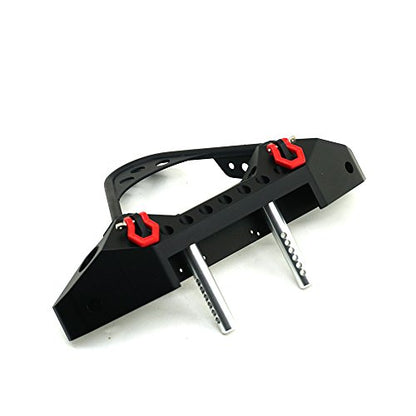 Maleonn RC Metal Front Bumper with LED Light and Tow Hook for 1/10 RC Crawler Car TRX-4 SCX10 SCX10 II 90046 SCX10 III AXI03007 Accessories Upgrades Parts