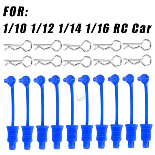 RC Upgrades Part for 1/10 1/12 1/14 1/16 RC Car,RC Metal Body Clip Retainer Shell Fixed Buckle Lock Hop Up,(30PCS) Navy Blue - color: Navy Blue/30pcs