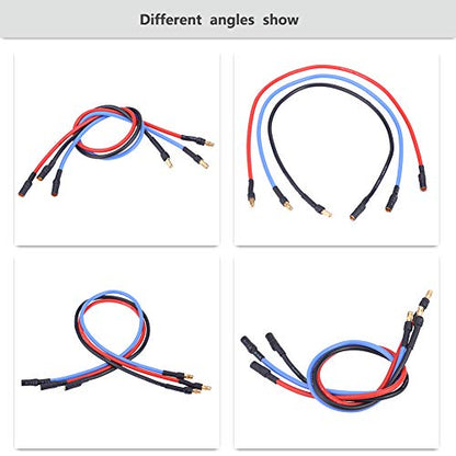 Soft 16AWG Silicone Cable for RC Model, ESC Motor Extension Cable 30cm with 3.5mm Banana Connector for RC Accessory