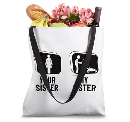 Remote Control Racing Your Sister My Sister Brother RC Cars Tote Bag