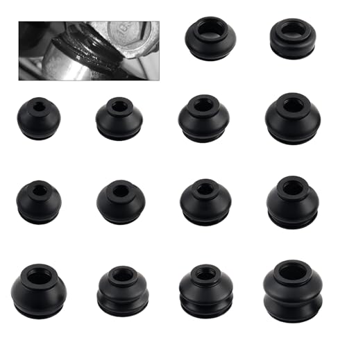 14PCS Car Tie Rod Boot Kit,Rubber Ball Joint Boot Replacement Set for Waterproof & Dustproof Protection,Multi-Size Tie Rod End Boots Fits Suspension & Steering Systems (14PCS) - color: 14PCS