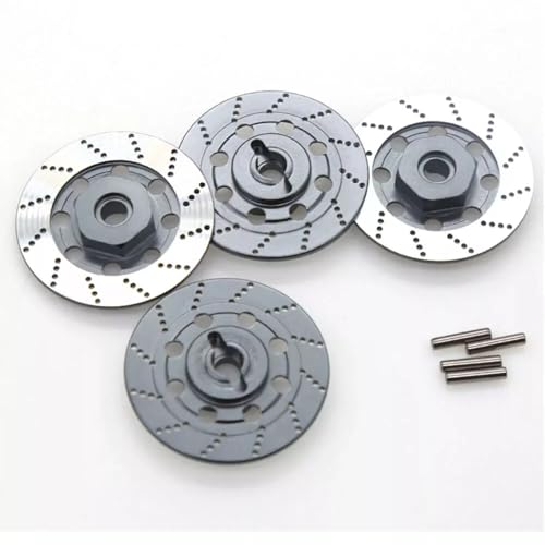 4Pcs Titanium 12mm Hex Wheel Rim Brake Disc Calipers Compatible with 1/10 RC Drift Touring Car