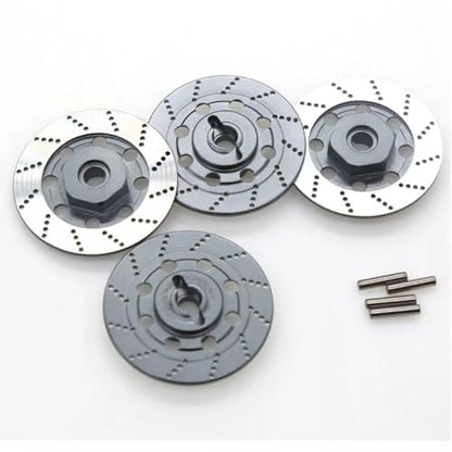 4Pcs Titanium 12mm Hex Wheel Rim Brake Disc Calipers Compatible with 1/10 RC Drift Touring Car