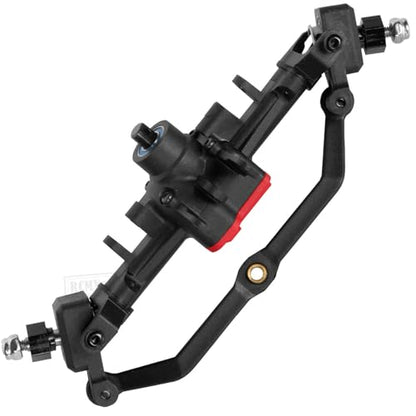 Axles Front Rear Axle w/Steering Servo Mount Upgrades Part for 1/18 TRX4M,Complete Axles Front Rear Axle,Black Red - color: Black Red - Portal Axles