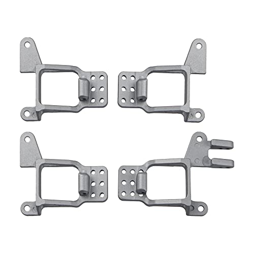 RC Shock Towers Mount Front & Rear Shock Tower Shock Absorbers Mount Bracket Compatible with Traxxas TRX-4 Bronco 1/10 RC Crawler Upgrade Parts (Silver) - size: Silver