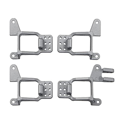RC Shock Towers Mount Front & Rear Shock Tower Shock Absorbers Mount Bracket Compatible with Traxxas TRX-4 Bronco 1/10 RC Crawler Upgrade Parts (Silver) - size: Silver