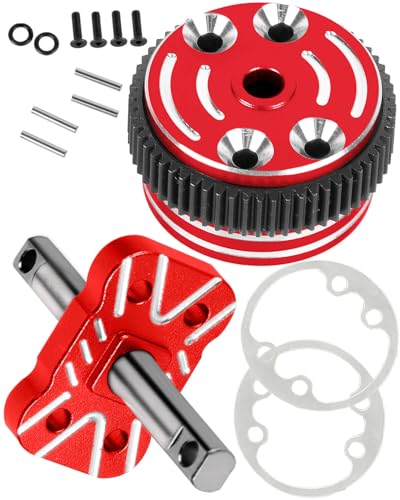 RC Differential Locker Spool Diff Case Mounts & Differential Case Upgrades Part for 1/10 Slash 2WD VXL/Stampede 2WD VXL XL-5/Rustler 2WD VXL XL-5/Bandit 2WD VXL,Red - color: Red - (Upgrades Part)