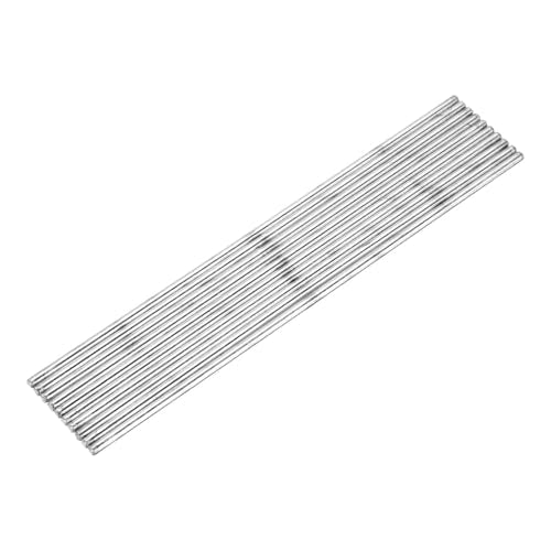MECCANIXITY 10pcs 2.5mmx130mm Toys Shaft Round Rod Axles Drive Shaft for DIY RC Car Truck Boat Helicopter Model Part, Silver - size: 2.5mmx130mm