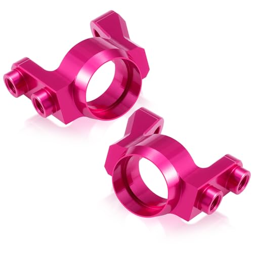 2PCS RC Aluminum Universal Front Rear Steering Knuckles Carrier Blocks Steering Cup Compatible with Sakura Cero Ultra 1/10 On Road Touring RC Car (Hot Pink) - color: Hot Pink