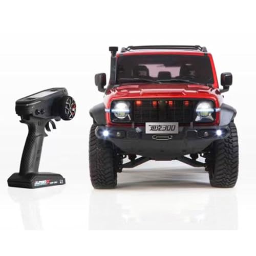 TOUCAN RC HOBBY 1.5mm Steel Main Beam 1/8 Tank300 Competitive Edition Radio Controlled Crawler Axle Locks 2Speed Metal Gearbox for Adult - color: Red