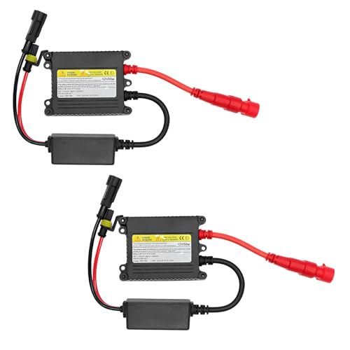 2PCS DC 12V 55W Xenon HID Ballast, Ultrathin HID Ballast Control Unit Automotive Headlight Stabilizer, Super Slim Design Xenon Lamp Replacement Ballast Kit, Car Accessories - size: 55W