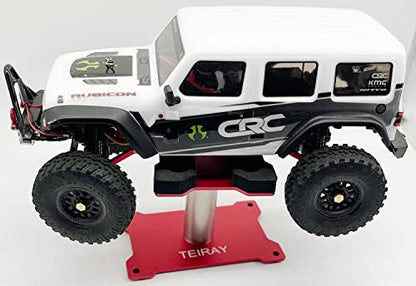 RC Car Work Stand Mat Repair Workstation Aluminum 360 Rotation Height Body Mounts for 1/16 1/18 1/24 SCX24 TRX4M Scale Cars Trucks RC car Display Stand (red) - color: Red