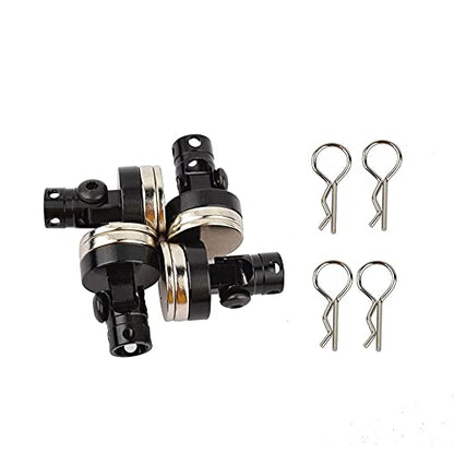 Replacement Part For 4PCS Aluminum Alloy Magnetic Stealth Invisible Body Post Mount For SCX10 - (Color: Black) - color: Black