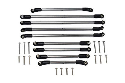 Axial 1/10 SCX10 III JT Gladiator (AXI03006) Upgrade Parts Stainless Steel Adjustable Tie Rod Turnbuckle Set - 9Pc Set