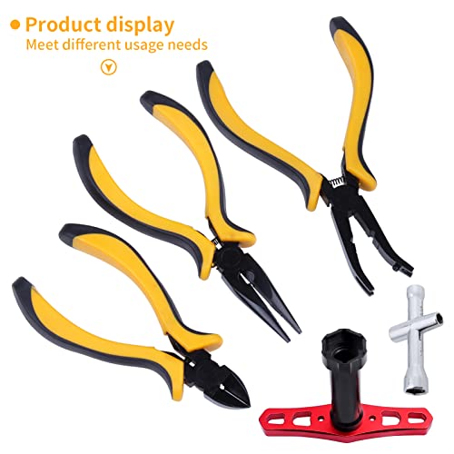 RC Tool Kit & Screw Kit Hardware Set (Flat, Phillips, Hex), Pliers, Wrench, Repair Tools for Quadcopter Drone Airplane Accessories Compatible with Traxxas Arrma Axial Redcat Losi Models