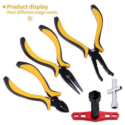 RC Tool Kit & Screw Kit Hardware Set (Flat, Phillips, Hex), Pliers, Wrench, Repair Tools for Quadcopter Drone Airplane Accessories Compatible with Traxxas Arrma Axial Redcat Losi Models