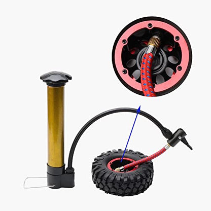4PCS RC Tires 1.9 Crawler Tires Inflatable Plastic Beadlock Wheels and Tires for 1/10 RC Rock Crawler TRX4 SCX10 CC01 RC4WD D90 (OD 108mm)