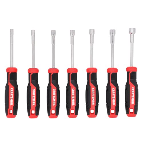 CRAFTSMAN Nut Driver Set 7 PC Dual Metric SAE, Magnetic Tips, Comfort Grip (CMHT65146) - style: New Version