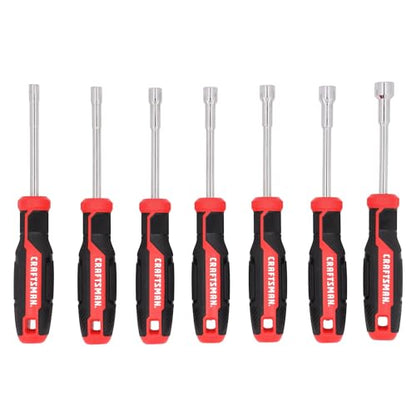 CRAFTSMAN Nut Driver Set 7 PC Dual Metric SAE, Magnetic Tips, Comfort Grip (CMHT65146) - style: New Version