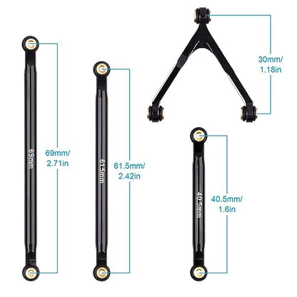 Hobbypark Aluminum Links Set for Axial SCX24 Deadbolt AXI90081 B17 Upgrades Chassis Links Suspension Linkage