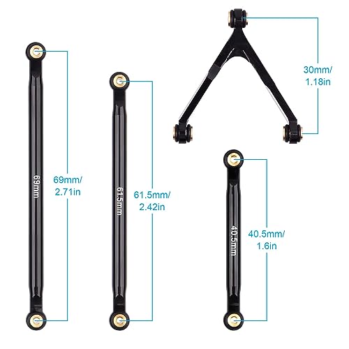 Hobbypark Aluminum Links Set for Axial SCX24 Deadbolt AXI90081 B17 Upgrades Chassis Links Suspension Linkage
