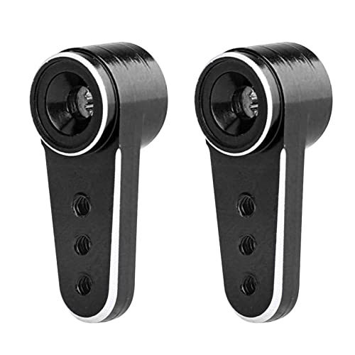 Steering Servo Horn Aluminum Servo Arm for EMAX ES08MA II Servo (Black) - color: Black