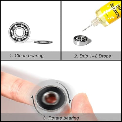1 oz Skateboard Bearing Lubricant, Premium Bearing Oil | Reduces friction for smoother performance on skateboards, longboards, scooters and roller
