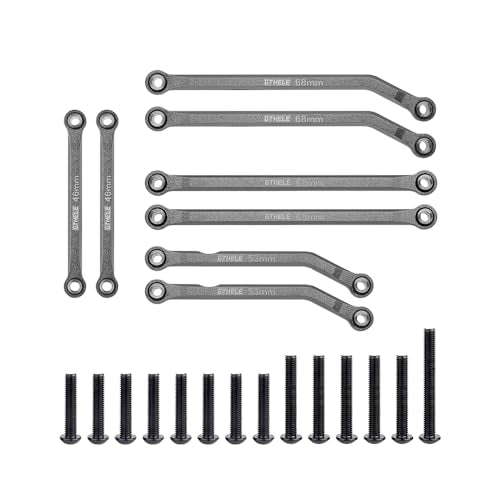 High Clearance 4 Links Set Aluminum Linkage for Traxxas 1/18 TRX4M Upgrade Parts RC Crawler Car (Titanium) - color: Titanium