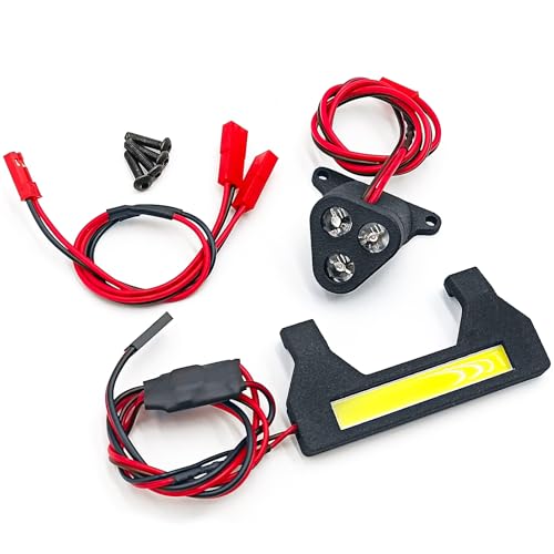 RC Car LED Lights Kit Front & Rear Light Lamp Taillight Headlight Set Compatible with Arrma Kraton EXB 1/8 RC Crawler Car Upgrade Parts Decoration LED Lights Accessories