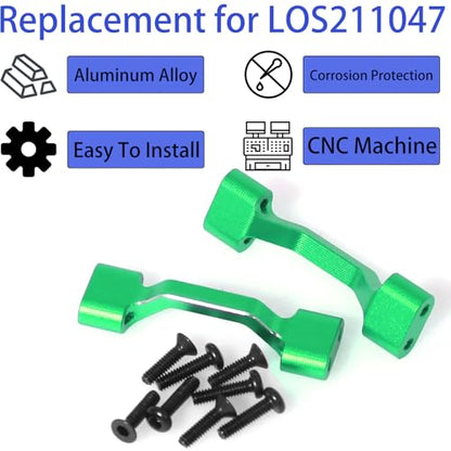 Cross Brace Lower Metal Aluminum for Losi 1/18 Mini LMT 4X4 Brushed Monster Truck，Replacement for LOS211047 Upgrade Parts Cross Brace Set for Losi - LOS01026 1/18 Mini LMT Monster (Green Anodized)