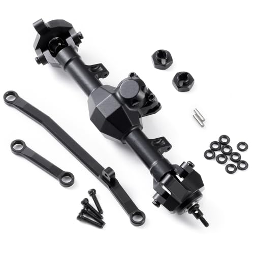 MOHERO +4mm SCX24 Extended Front Axles for Axial SCX24 Deadbolt Bronco JLU C10 Gladiator Base Camp Power Wagon 1/24 RC Crawler Car Upgrade Parts - color: Extended - Front Axle