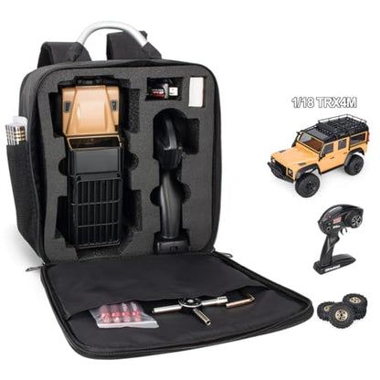 TRX4M Storage Bag Outdoor Backpack Carrying Case with Multi Pockets for Tools and Other Accessories for 1/18 RC Crawler TRX4-M Adjustable Shoulder Strap