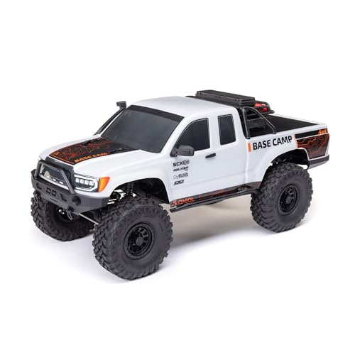 Axial RC Truck 1/10 SCX10 III Base Camp 4X4 Rock Crawler Brushed RTR (Battery and Charger Not Included), White, AXI-1375T1