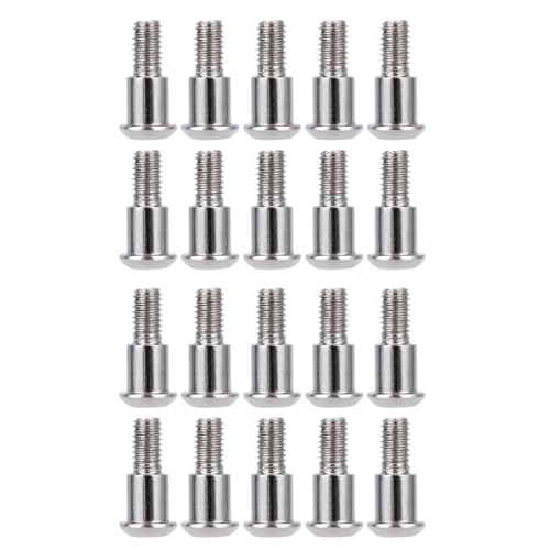 20PCS M3x4x10mm Hex Buttonhead Incision Kingpin Shoulder Screws for Axial SCX10 AR44 AR45 Capra Axle Vanquish F10 H10 Optic Axle (Silver) - color: Silver