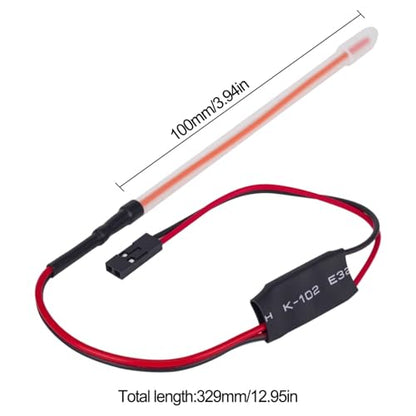 1/10 RC Car Light,LED Light Bar, Taillight,Flexible Strip Tube Whip Light,Antenna Lights for 1/8 Tamiya Losi HPI Rustler Axial TRX4 SCX10 Car Truck Crawler Upgrade Parts (Blue) - color: Blue