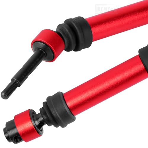 Rear Drive Shaft CVD & Front Axles Upgrades Part for 1/10 Slash 2WD/Slash VXL 2WD,Stainless Steel #45 Driveshaft with Hex,Red - color: Red - Parts