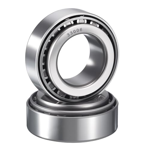 2 Pack 33006 Tapered Roller Bearing Cone and Cup Set | 30mm Bore 55mm OD 20mm Cup Width, Chrome Steel Taper Bearings Set, ABEC-3 - size: 33006