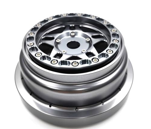 CNC aluminum bead lock wheel For LOSI Super Baja Rey 2.0 1/6 1pcs (gray) - color: gray