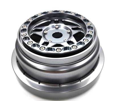 CNC aluminum bead lock wheel For LOSI Super Baja Rey 2.0 1/6 1pcs (gray) - color: gray