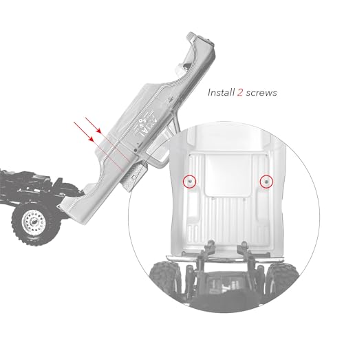 Tool Box Truck Bed upgrade parts for SCX24 C10 RC truck crawler 1/24 Scale（NO Truck included）