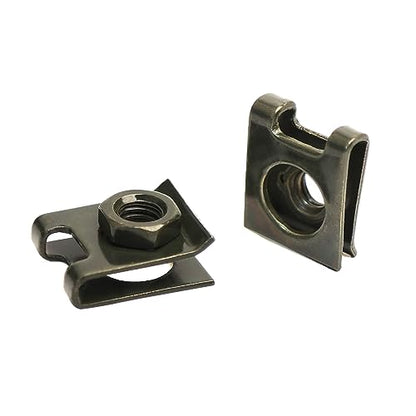 Minho 15Pcs U-Shaped Fasteners with M6 Screw Hole in Carbon Steel Material Applied to Car Hood Fenders Bumper License Plat.15Pcs U Tape Nut Clip Set - style: M6 Screw+U Tape Clips 15PCS