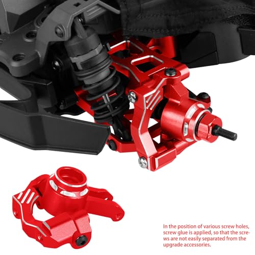 RC Upgrade Parts for Mini Rally VXL Ford RS200/Mini Slash 4X4,(108046-1)(108164-1),Drive Shaft CVD&Suspension Arms&Steering Block&Links&Steering Knuckle Kit&Dirt Resist Guard Cover,Red - color: Red(upgrade Parts)