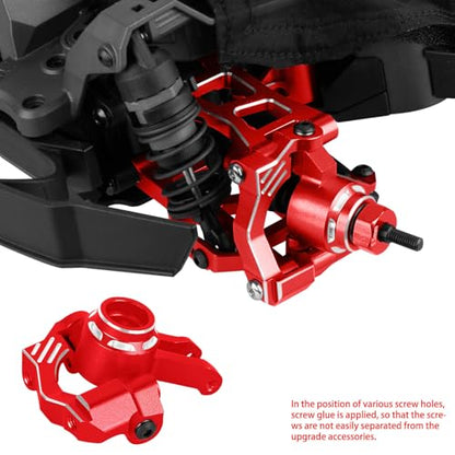 RC Upgrade Parts for Mini Rally VXL Ford RS200/Mini Slash 4X4,(108046-1)(108164-1),Drive Shaft CVD&Suspension Arms&Steering Block&Links&Steering Knuckle Kit&Dirt Resist Guard Cover,Red - color: Red(upgrade Parts)