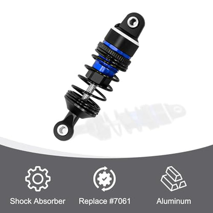 1/16 Aluminum RC Shock Absorber Front Rear Adjustable Springs Shock Damper | for Traxxas 1/16 Mini Slash BL-2S 4x4 Short Course Truck 108164-1, 4PCS, Blue - color: Blue