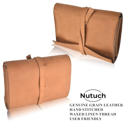 Leather Tech Pouch for Cables Chargers Phone | Tech Bag | Zipper Travel Accessory Pouch | Electronic Organizer Case Travel Bag (Tan) - color: Tan